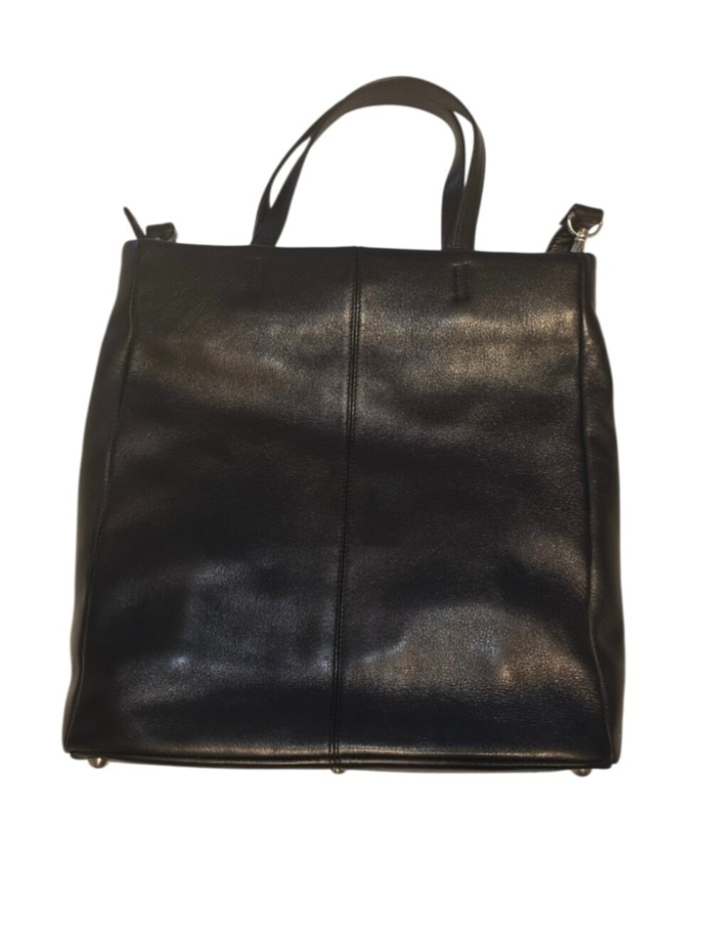 HOBO International Black Leather Tote Crossbody Bag Office Business Professional